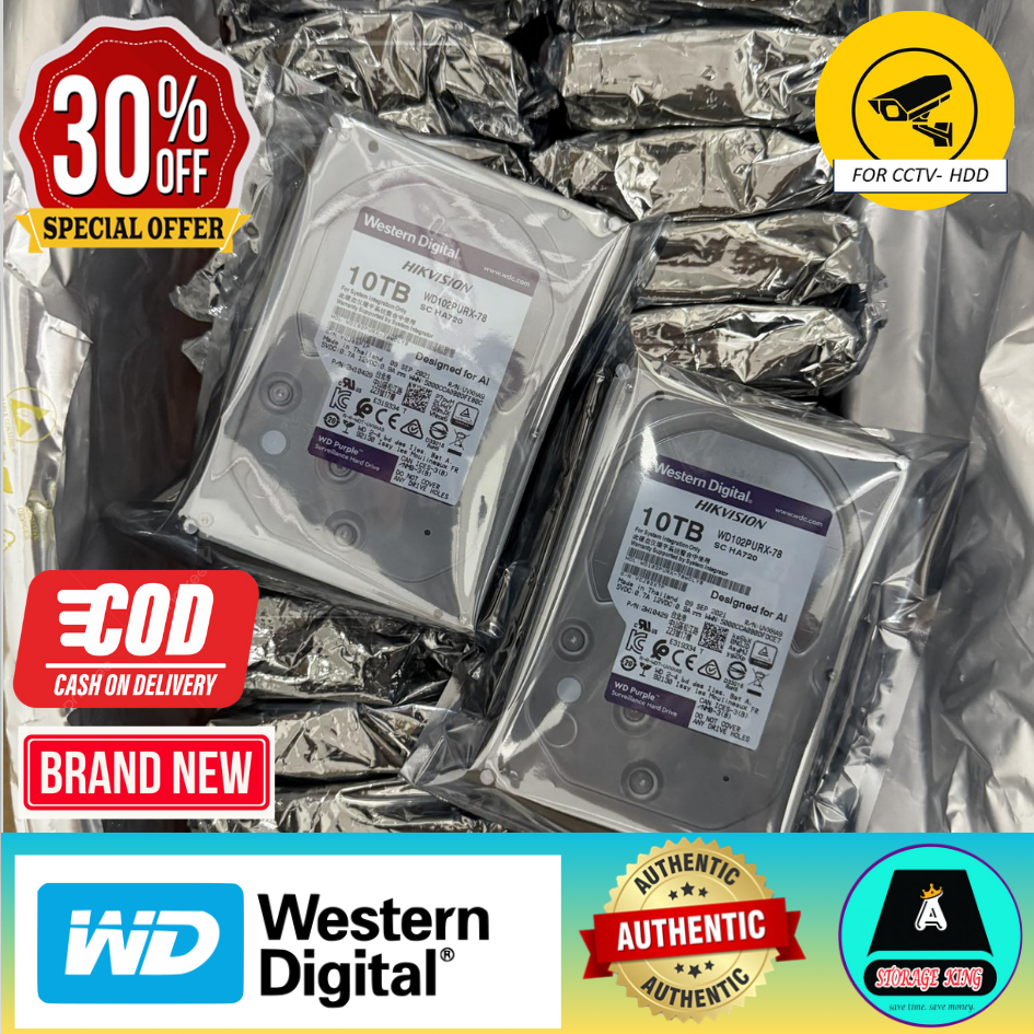 Seagate Skyhawk 10TB/ WD PURPLE CCTV Surveillance Hard Disk Drive SATA 3.5 (for CCTV) (Copy) (Copy) (Copy)