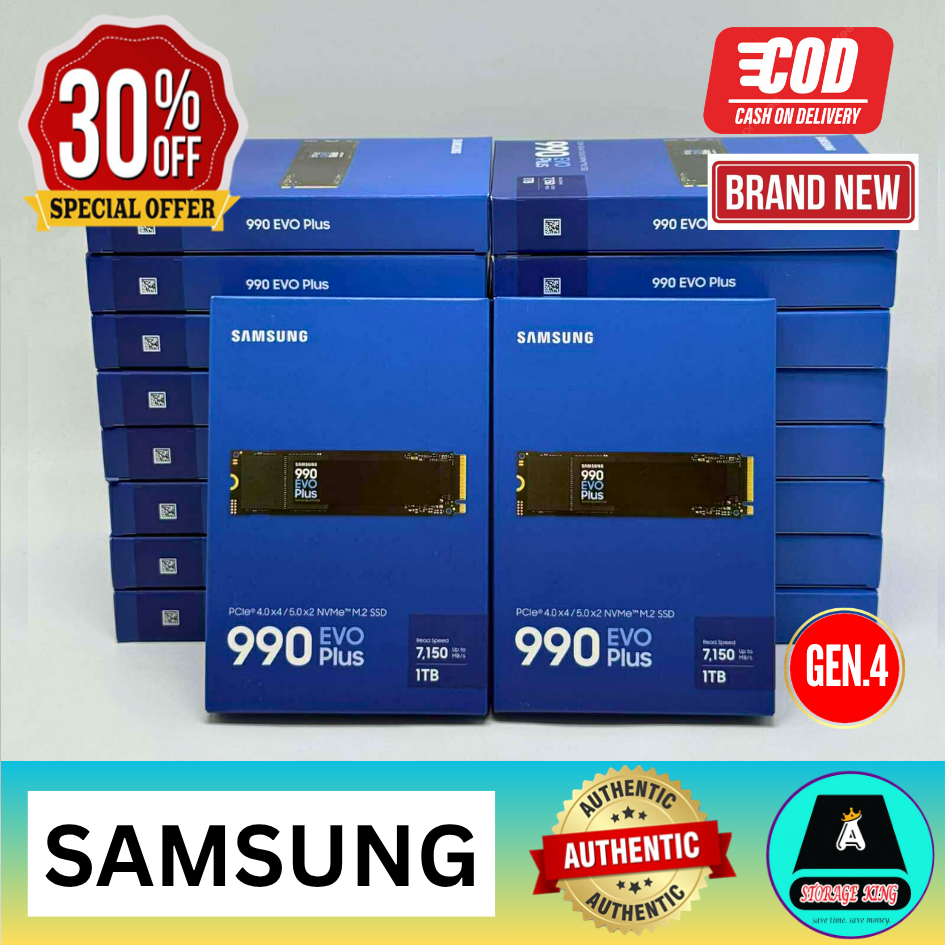 Samsung 990 Evo Plus 1TB/2TB PCIe 4.0 NVMe M.2 Internal SSD / Solid State Drive