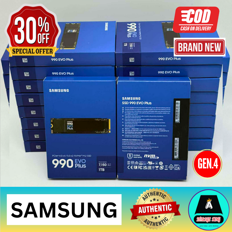 Samsung 990 Evo Plus 1TB/2TB PCIe 4.0 NVMe M.2 Internal SSD / Solid State Drive