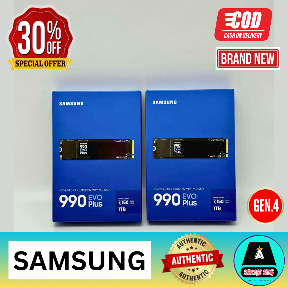 Samsung 990 Evo Plus 1TB/2TB PCIe 4.0 NVMe M.2 Internal SSD / Solid State Drive