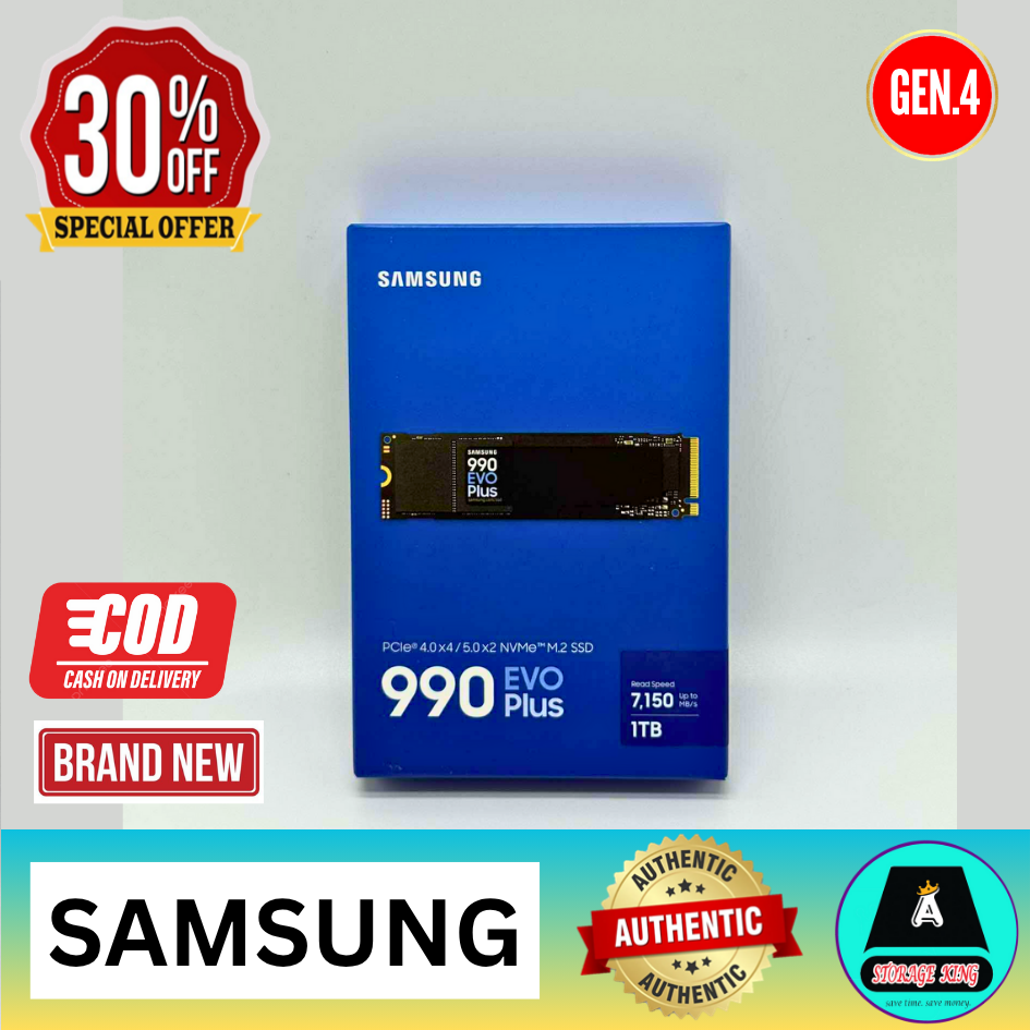 Samsung 990 Evo Plus 1TB/2TB PCIe 4.0 NVMe M.2 Internal SSD / Solid State Drive