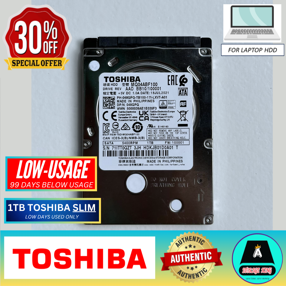 1TB SEAGATE BARRACUDA 7200RPM HARDRIVE 2.5 FOR LAPTOP