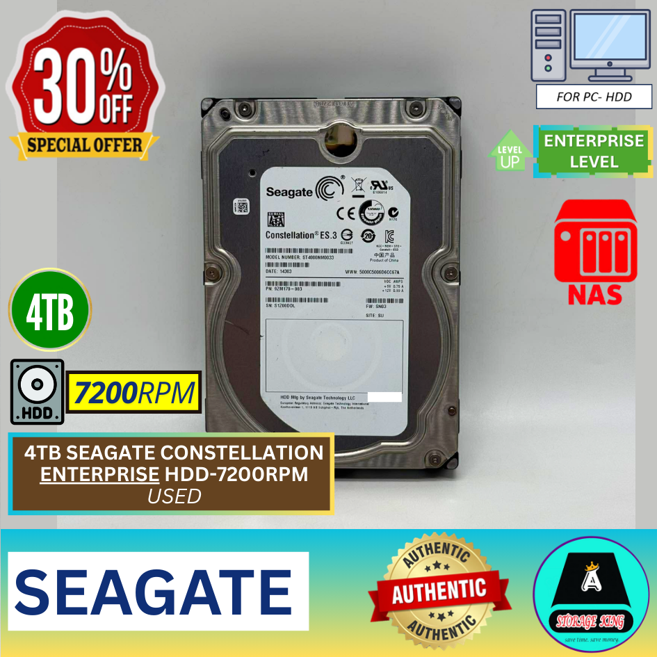 Seagate Skyhawk 4TB/ CCTV Surveillance Hard Disk Drive SATA 3.5 (for CCTV)