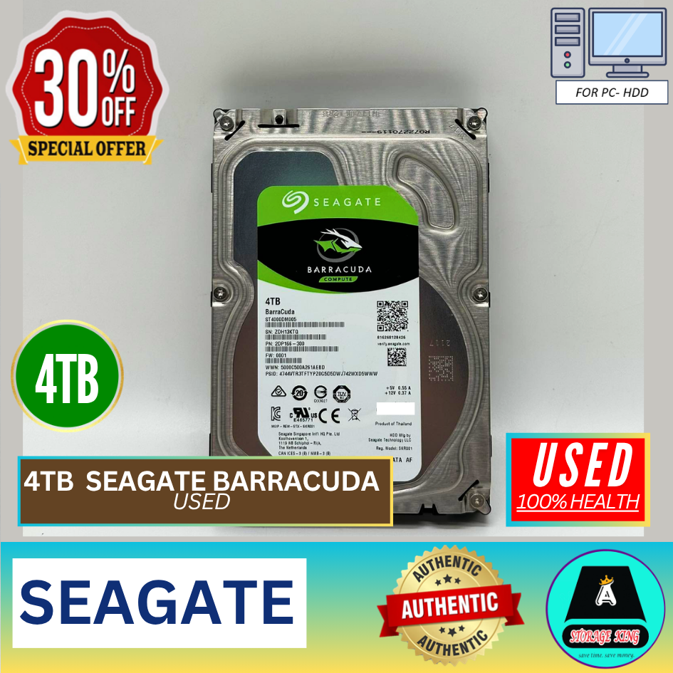 Seagate Skyhawk 4TB/ CCTV Surveillance Hard Disk Drive SATA 3.5 (for CCTV)