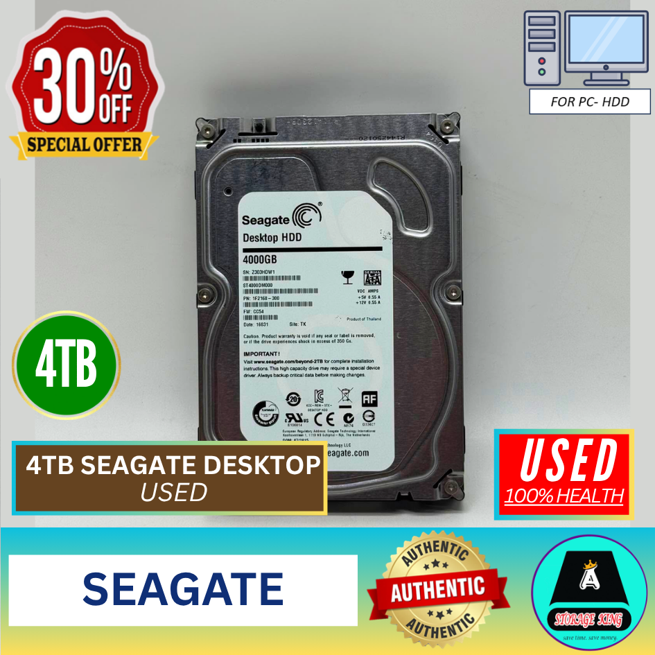 Seagate Skyhawk 4TB/ CCTV Surveillance Hard Disk Drive SATA 3.5 (for CCTV)