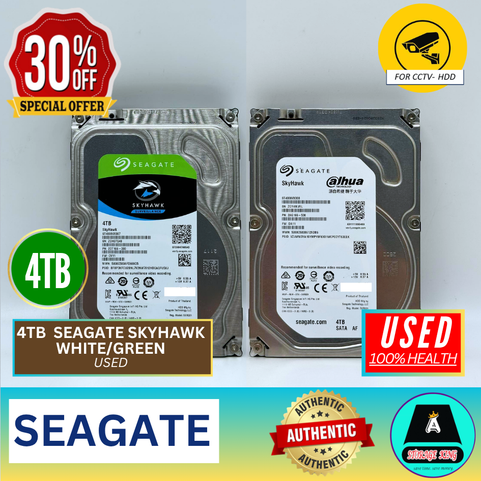 Seagate Skyhawk 4TB/ CCTV Surveillance Hard Disk Drive SATA 3.5 (for CCTV)