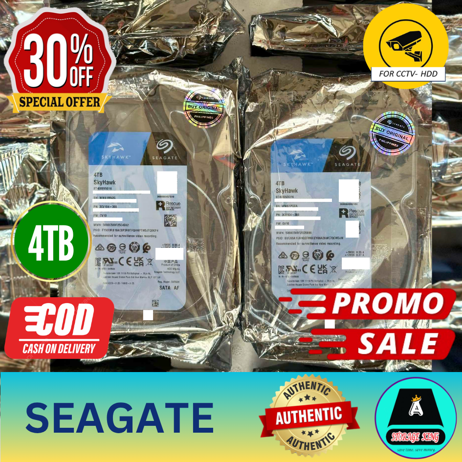 Seagate Skyhawk 4TB/ CCTV Surveillance Hard Disk Drive SATA 3.5 (for CCTV)