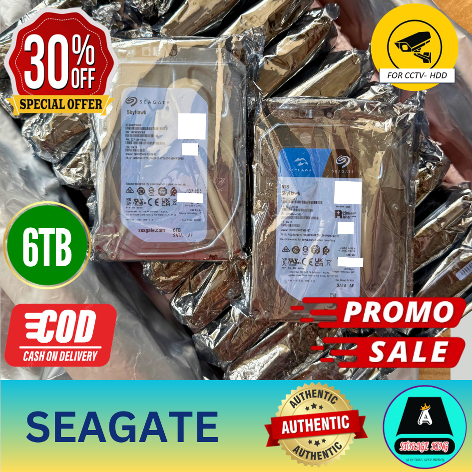 Seagate Skyhawk 6TB/ WD PURPLE CCTV Surveillance Hard Disk Drive SATA 3.5 (for CCTV)