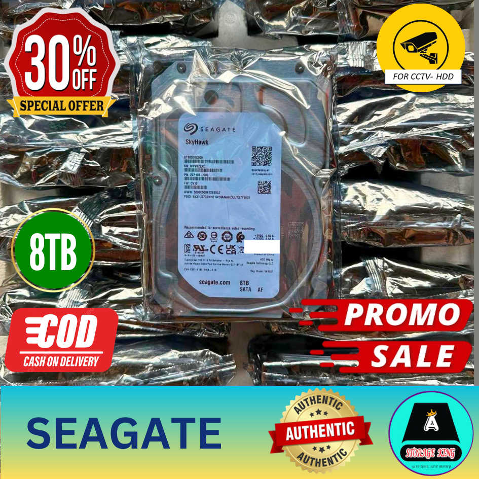 Seagate Skyhawk 10TB/ WD PURPLE CCTV Surveillance Hard Disk Drive SATA 3.5 (for CCTV) (Copy) (Copy) (Copy)