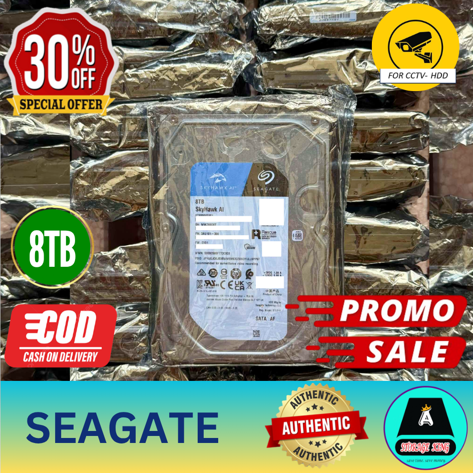Seagate Skyhawk 10TB/ WD PURPLE CCTV Surveillance Hard Disk Drive SATA 3.5 (for CCTV) (Copy) (Copy) (Copy)